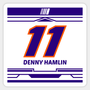 Denny Hamlin purple and orange #11 2024 NASCAR art design Sticker